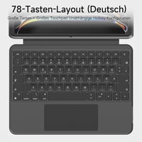 HOU iPad Pro 11 M4 2024 Mágneses Billentyűzet Tok Trackpad-dal Fekete 5