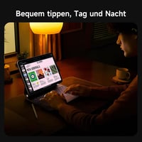 HOU iPad Pro 13 (M4) Billentyűzetes Tok - QWERTZ, Háttérvilágítás, Precíz Trackpad, Mágneses Dizájn, Bluetooth Csatlakozás, 2024 Modellekhez 7