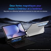 HOU Samsung Galaxy Tab S10+/S9+ Mágneses Billentyűzet Tok S-Pen Tartóval 5