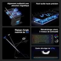 HOU Samsung Galaxy Tab S10+/S9+ Mágneses Billentyűzet Tok S-Pen Tartóval 3
