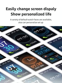 Ceas inteligent HOUAN, fitness tracker, monitorizare activitate, temperatură corporală, puls, tensiune arterială, rezistent la apă IP68, monitorizare somn, pedometru, pentru femei și bărbați 4