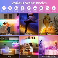 HOUHUI LED szalag mozgásérzékelővel 3m RGB app vezérlés 2db 4