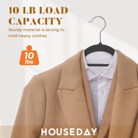 HOUSE DAY Zamatové ramienka na šaty, sada 30 kusov, priestorovo úsporné a protišmykové, s háčikom otočným o 360°, na košele, obleky, svetre, prírodná farba 7