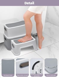 HOUSE DAY Gyerek Lépcsőzés 2 Fokos 25cm Magas Fürdőszobai Wc Lépcsőke Csúszásmentes Talppal 4