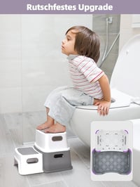 HOUSE DAY Gyerek Lépcsőzés 2 Fokos 25cm Magas Fürdőszobai Wc Lépcsőke Csúszásmentes Talppal 3
