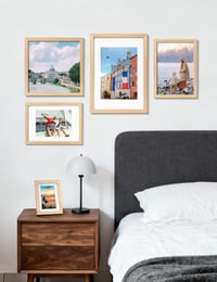 House Day mini drveni okvir za slike 10x15 cm, okvir od punog drva za fotografije veličine A6, za razglednice, vjenčanja i uspomene, 1 komad 8