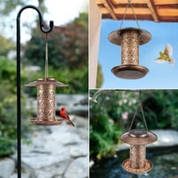 HouseSapp Napelemes Madáretető Fém Függeszthető Kert Balkon Időjárásálló 6