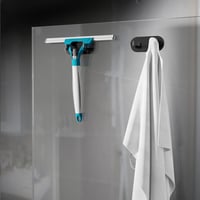 HouseUp Öntapadós Törölközőtartó Szett - 5 db Fekete Rozsdamentes Acél Fali Akasztó Fürdőszobába, Fúrás Nélkül, Dupla Horog, Helytakarékos 3