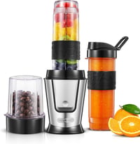 HOUSNAT 500W Smoothie Maker Kávéőrlő Blender 2 Sportpalackkal BPA-mentes 1