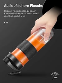 HOUSNAT 500W Smoothie Maker Kávéőrlő Blender 2 Sportpalackkal BPA-mentes 4