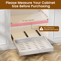 Housolution 2 ks výsuvná kuchynská zásuvka, šírka 30 – 50 cm, rozšíriteľná, hĺbka 42 cm, teleskopický organizér do kuchynskej skrinky 5