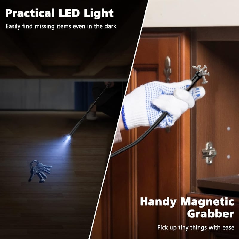 Housolution 72 cm mágneses fogó LED világítással, rugalmas szerszám szögcsipesszel