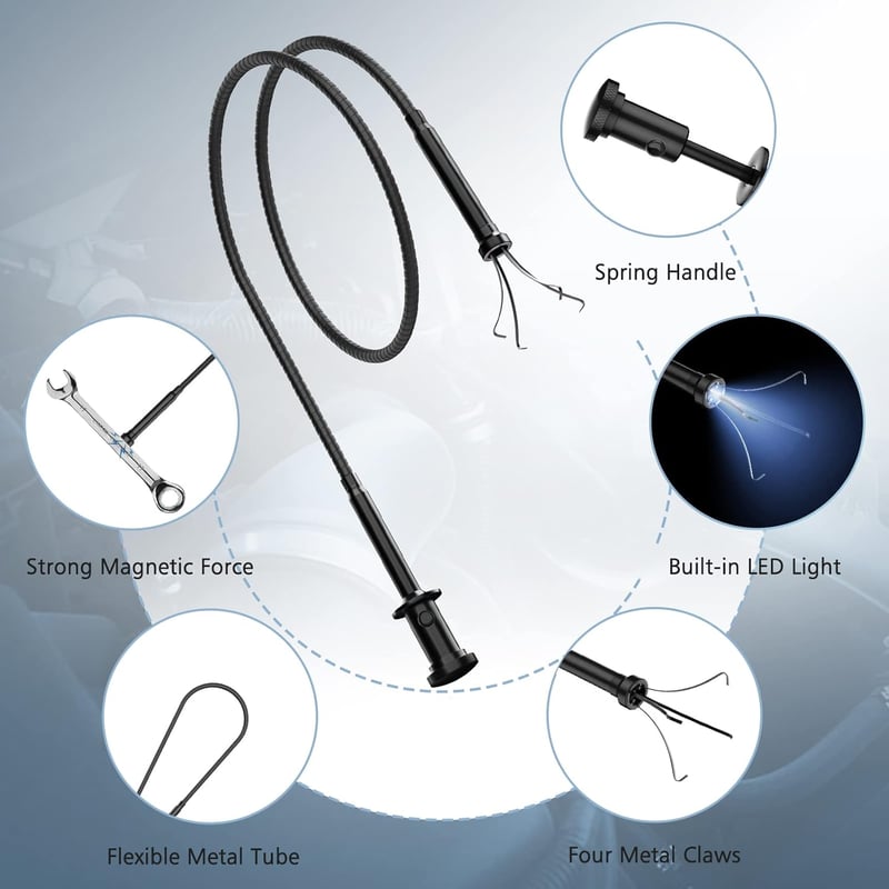 Housolution 72 cm mágneses fogó LED világítással, rugalmas szerszám szögcsipesszel