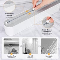 Suport magnetic Housolution pentru folie alimentară și folie de aluminiu cu dispenser și tăietor, pentru role cu lățimea de 30 cm 4