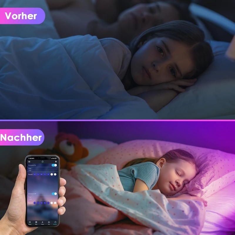 HOVVIDA RGB LED szalag 5m 150 LED távirányítóval és app vezérléssel - 5 m, Multicoloured