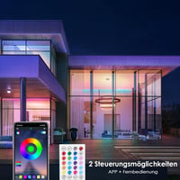 HOVVIDA RGB LED szalag 5m 150 LED távirányítóval és app vezérléssel - 5 m, Multicoloured 2