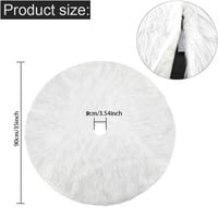 HOWAF fehér műszőrme karácsonyfa szoknya 90cm karácsonyi dekoráció 2