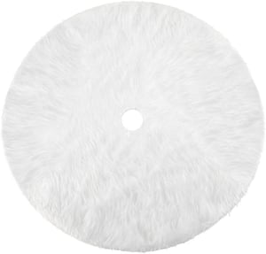 HOWAF fehér műszőrme karácsonyfa szoknya 90cm karácsonyi dekoráció