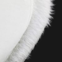 HOWAF fehér műszőrme karácsonyfa szoknya 90cm karácsonyi dekoráció 4