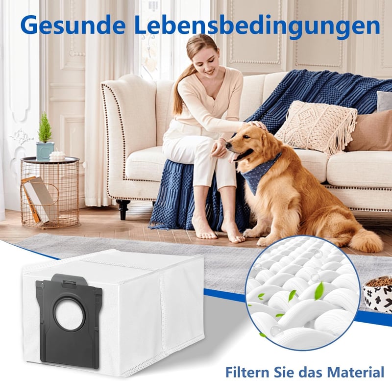 howekuze 10 db porszívó porzsák Dreame L40s Pro Ultra/L10s Ultra/X40/X50/L10 robotporszívóhoz