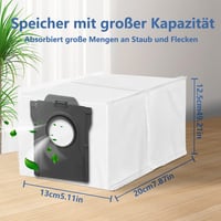howekuze 10 db porszívó porzsák Dreame L40s Pro Ultra/L10s Ultra/X40/X50/L10 robotporszívóhoz 3