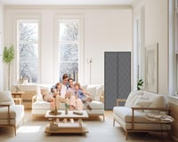 HOWIN Mágneses Hőszigetelő Ajtófüggöny 110x210 cm - Téli Hideg Elleni Védelem, Oxford Szövet, Erkélyajtóra, Automatikus Záródás, Szürke 2
