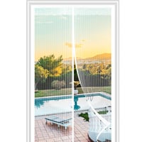 Magnetická sieť proti hmyzu na dvere HOWIN 95x220 cm - Sieť proti hmyzu na balkónové dvere, montáž bez vŕtania, automatické zatváranie, biela 1