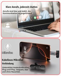 HOWJIM Lightning USB-C slúchadlový audio adaptér – Len na prenos zvuku, adaptér kompatibilný s iPhone a iPad 6