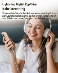 HOWJIM Lightning USB-C slúchadlový audio adaptér – Len na prenos zvuku, adaptér kompatibilný s iPhone a iPad 7