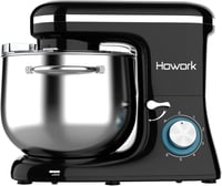HOWORK 8L Konyhai Robotgép 1500W - Fekete Dagasztógép 6 Sebességfokozattal, Dönthető Fejjel, Habverővel és Tésztakampóval 10
