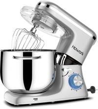 HOWORK Konyhai Robotgép 1500W 8L Dagasztógép 6 Fokozatú Sebességgel Billentőfejes Mixer Habverő Dagasztóhorog Ezüst 1