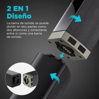 HoYLluDLL 2.0 TV Soundbar 32 Inch 2in1 Szétválasztható Hangszóró 3 EQ Mód 2