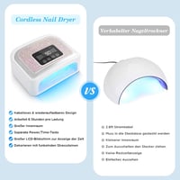 HoYLluDLL Újratölthető UV LED Műköröm Lámpa 4 Időzítővel és Automata Érzékelővel - Manikűr és Pedikűr Szalonminőség Otthon (Csillogó Gyémánt 4