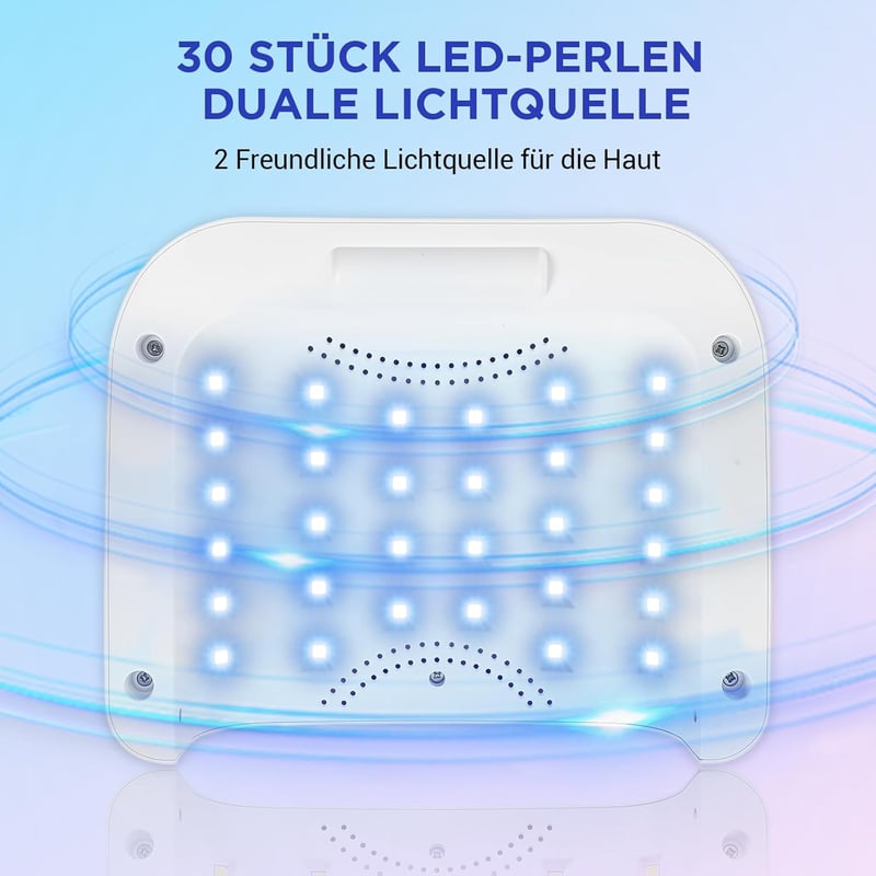 HoYLluDLL Újratölthető UV LED Műköröm Lámpa 4 Időzítővel és Automata Érzékelővel - Manikűr és Pedikűr Szalonminőség Otthon (Csillogó Gyémánt