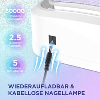 HoYLluDLL Újratölthető UV LED Műköröm Lámpa 4 Időzítővel és Automata Érzékelővel - Manikűr és Pedikűr Szalonminőség Otthon (Csillogó Gyémánt 5