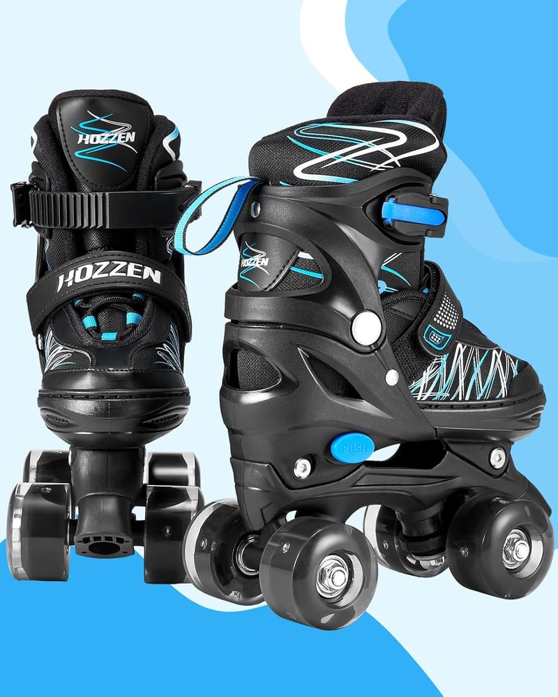 Hozzen Gyerek Görkorcsolya  M méretben, Állítható Quad Roller Skates Lányoknak Fiúknak
