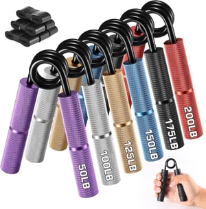 Hozzen Kézerősítő Tréner Szett 6 db-os (50-200 lbs) Ujj és Csukló Edzéshez