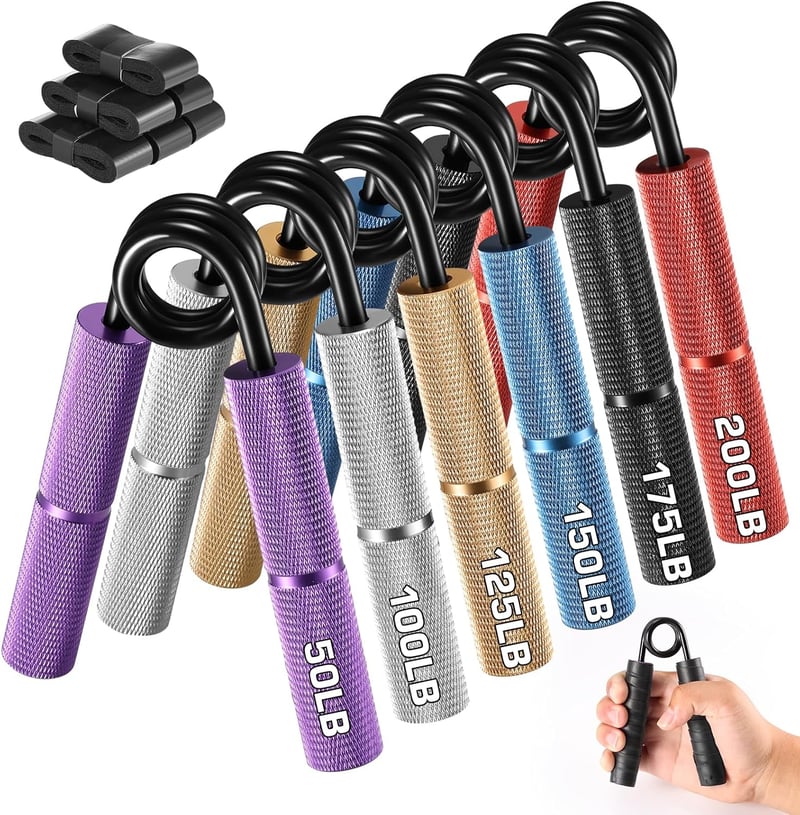 Hozzen Kézerősítő Tréner Szett 6 db-os (50-200 lbs) Ujj és Csukló Edzéshez