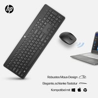 Bezdrôtová súprava klávesnice a myši HP 230 – 2,4 GHz, nemecké rozloženie QWERTZ, tichá, USB prijímač, 16-mesačná výdrž batérie, čierna 2