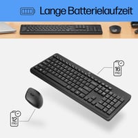 Bezdrôtová súprava klávesnice a myši HP 230 – 2,4 GHz, nemecké rozloženie QWERTZ, tichá, USB prijímač, 16-mesačná výdrž batérie, čierna 6