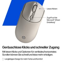 Bezdrôtová myš HP 400 Quiet Dual – Bluetooth a USB 2,4 GHz, tiché klikanie, jemný povrch, 24-mesačná výdrž batérie, 6000 DPI, fialová 7