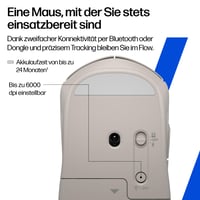 Bezdrôtová myš HP 400 Quiet Dual – Bluetooth a USB 2,4 GHz, tiché klikanie, jemný povrch, 24-mesačná výdrž batérie, 6000 DPI, fialová 2