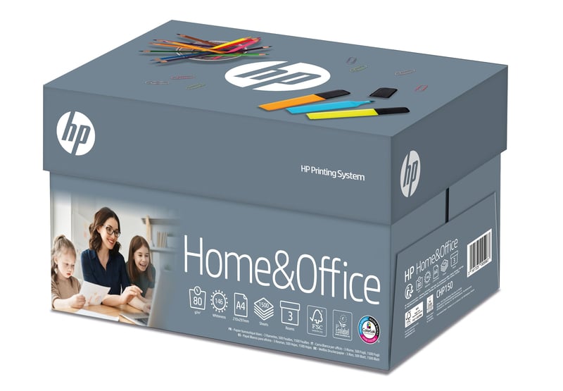 HP CHP150 Home and Office TrioBox kancelársky papier A4 80g, 1500 listov (3x500) pre domácnosť a kanceláriu
