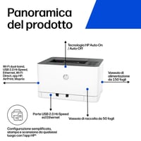 Farebná laserová tlačiareň HP Color LaserJet 150nw, A4, USB, Wi-Fi, LAN, 18 str./min., LCD displej, bielo-sivá 3