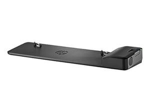 Stație de andocare HP D9Y32AA UltraSlim 2013 - Stație de andocare recondiționată pentru laptop, negru, cu porturi USB și DisplayPort