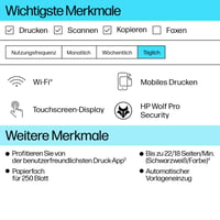 Multifunkčná atramentová tlačiareň HP OfficeJet Pro 9720e, A4, farebná, automatická obojstranná tlač, Wi-Fi, LAN, 22 str./min., sivá 4