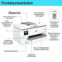Multifunkčná atramentová tlačiareň HP OfficeJet Pro 9720e, A4, farebná, automatická obojstranná tlač, Wi-Fi, LAN, 22 str./min., sivá 5