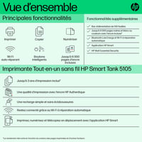 Multifunkčná farebná atramentová tlačiareň HP Smart Tank 5105 1F3Y3A 3 v 1 - sivá 10
