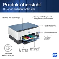 Imprimantă Multifuncțională cu Jet de Cerneală HP Smart Tank 6006 3 în 1 – Wi-Fi, Imprimare Mobilă, Capacitate Mare de Cerneală, 3 Ani de Cerneală Incluși 9