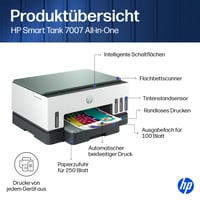 Multifunkčná atramentová tlačiareň HP Smart Tank 7007 3 v 1, Wi-Fi, automatická obojstranná tlač, kopírovanie, skenovanie, atrament na 3 roky, biela 10